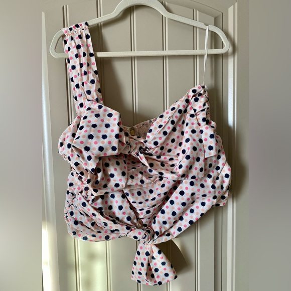 Anthropologie Maeve Bow-Tie One Shoulder Tank Top - Picture 4 of 10